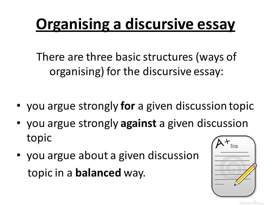 Discursive essay example